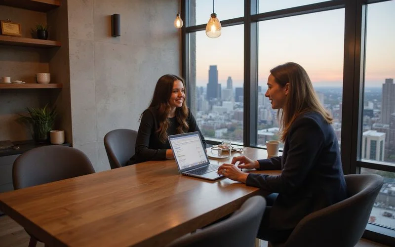 Renter comparing two lease offers side by side on a laptop