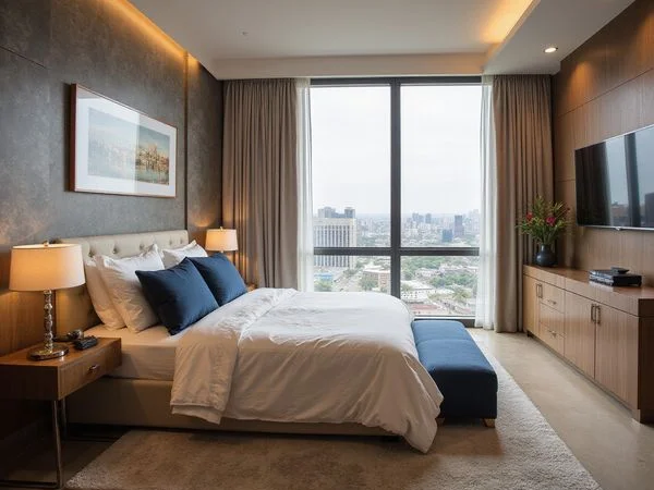 Furnished one-bedroom in a Houston high rise
