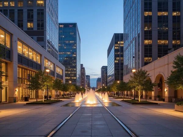 Main Street Square rail platform Downtown