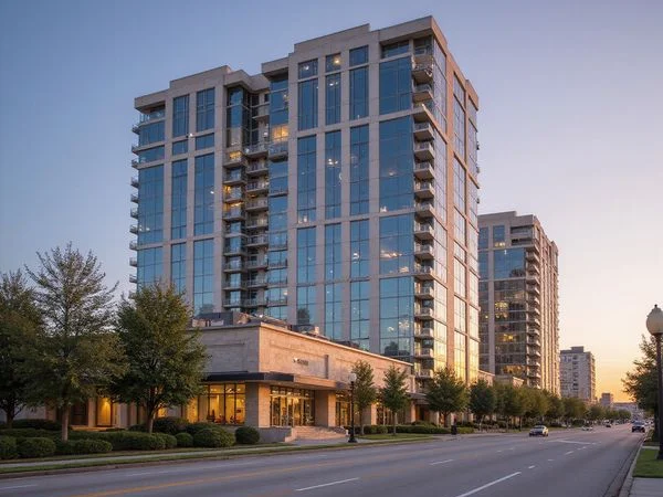 Post Oak Boulevard towers in the Galleria area