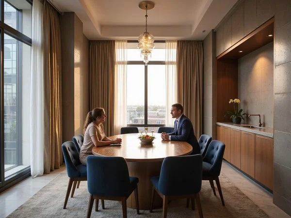 Private dining room for resident reservations