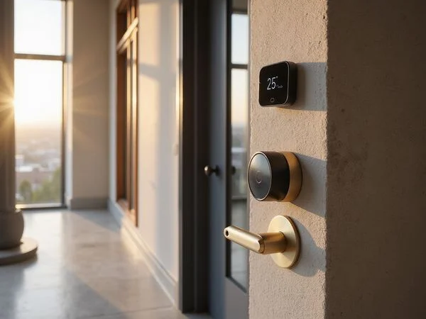 Smart home package controls in a new unit